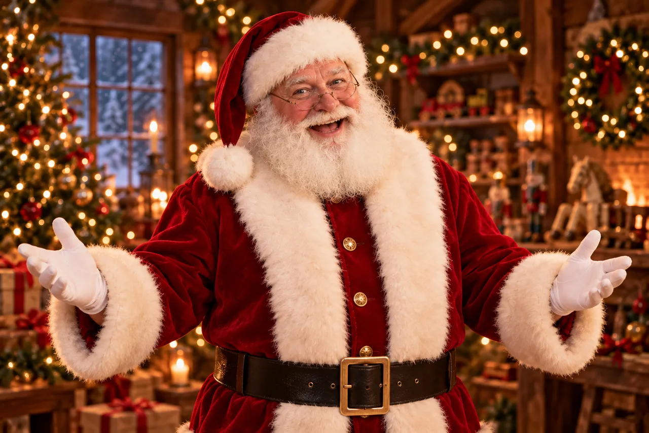 Merry Santa Addwire welcomes you with open arms and a joyful Ho ho ho laugh